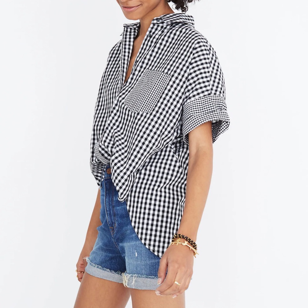 Madewell Black and White Checkered Men's Shirt